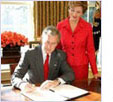 Image of Former President Bush and Mrs. Laura Bush