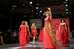 Celebridades Argentinas desfilando en la colección de los vestidos rojos 2010 en Buenos Aires, Argentina