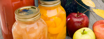 Photo: Canning jars with fresh fruits