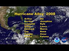 Title still for movie of the 2008 hurricanes