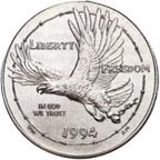 Image shows 1994 U.S. Prisoners of War silver dollar