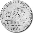 Image shows 1994 Women Veterans dollar.
