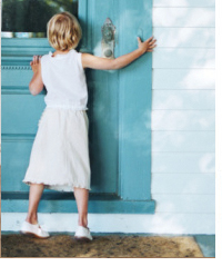 image of little girl at doorway