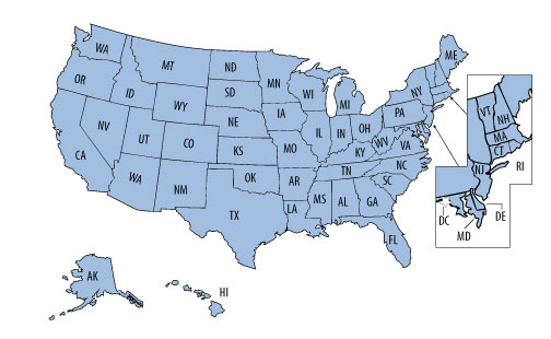 map of funded states