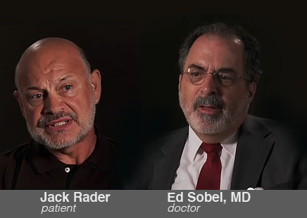 Jack Rader, left, and his doctor, Edward Sobel, talk about what electronic health records mean to them and to the doctor-patient relationship.