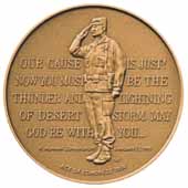 REVERSE: 1991 General H. Norman Schwarzkopf medal