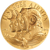 Front of 2007 Tuskegee Airmen medal.