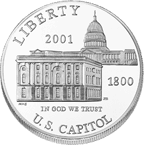 The U.S. Capitol Visitor Center Uncirculated Silver Dollar
