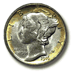 1914 Winged Liberty Dime