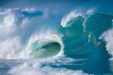 Photograph of waves in the ocean