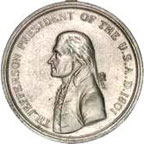 OBVERSE: 1801 Jefferson Peace Medal