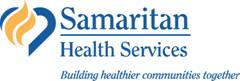 Image of Samaritan Health Services logo with tagline Building healthier communities together