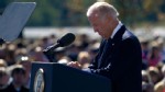 PHOTO: U.S. Vice President Joseph Biden speaks at the Flight 93 National Memorial during observances commemorating the eleventh anniversary of the 9/11 attacks, on Sept. 11, 2012 in Shanksville, Pa.