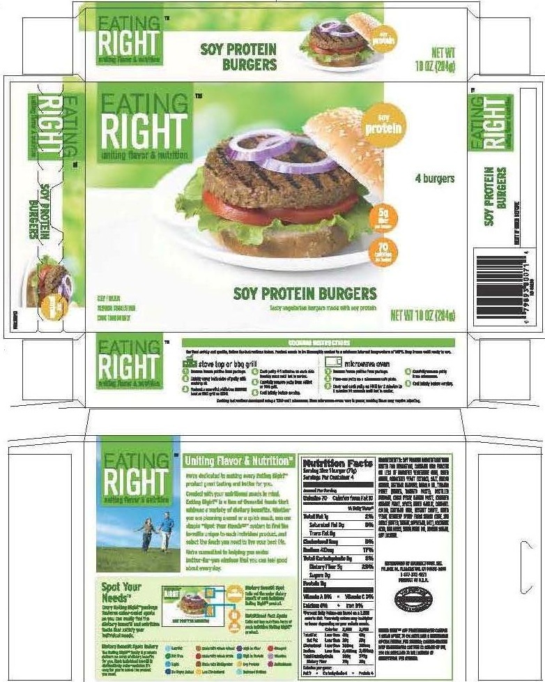 Eating Right Soy Protein Burgers Label