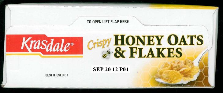 Krasdale Honey Oats & Flakes - Top of Box