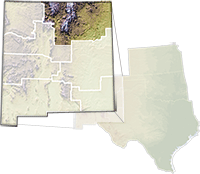 map highlighting Taos Field Office
