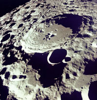 Crater 308 Viewed from Lunar Orbit