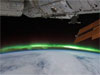 International Space Station and aurora
