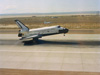 S82-33420 -- Space shuttle Columbia touches down