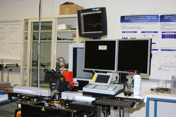 Probe station for making automated on-wafer device measurements.