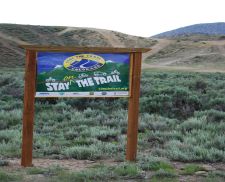 Stay on the Trail Sign