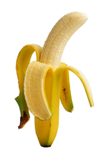 A photograph of a banana