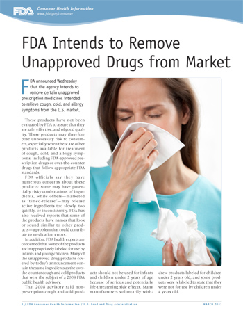 FDA Intends to Remove Unapproved Drugs from Market - (JPG)