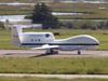 An unmanned NASA Global Hawk aircraft comes in for a landing at NASA's Wallops Flight Facility on Wallops Island, Va.