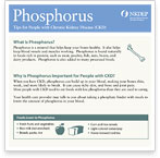 Tips for People with Chronic Kidney Disease: Phosphorus (Fact Sheet)
