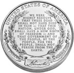 Back of the Lincoln bicentennial coin.