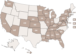 Legislative map of the US