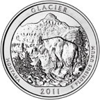 Image shows the back of the Glacier quarter.