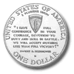 The 1995 World War II Silver Dollar Reverse