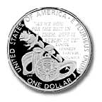 REVERSE: 1995 Special Olympics Commemorative Silver Dollar