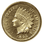 Image of 1864 cent obverse.