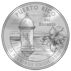 Image shows the Puerto Rico quarter reverse with standard inscriptions.
