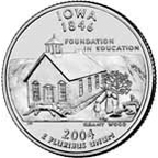 Reverse: Iowa Quarter