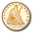 Seated Liberty Quarter (1838-1891) Obverse