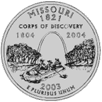 Reverse: Missouri quarter reverse