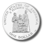 The 1998 Black Patriots Silver Dollar Reverse