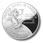 The 1996 Smithsonian Silver Dollar Reverse