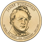 Image shows the front of the Buchanan $1 Coin.