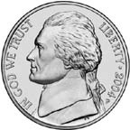 Image Jefferson nickel obverse