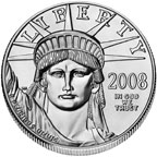 Front of the platinum bullion coin.