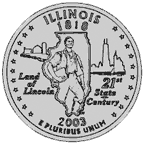 REVERSE: Image of Illinois quarter reverse.