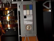 Contact instrument calibration targets on Mars rover Curiosity