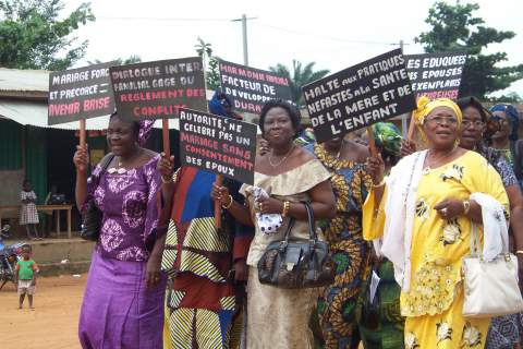 Women march to end gender-based violence in Ouémé, Benin