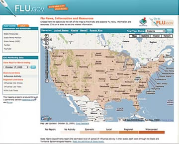 Flu dot gov homepage