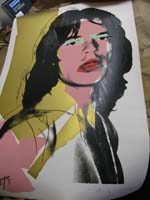 Warhol painting of Mick Jagger