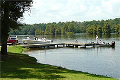 Recreation in Lake Blackshear, Georgia.